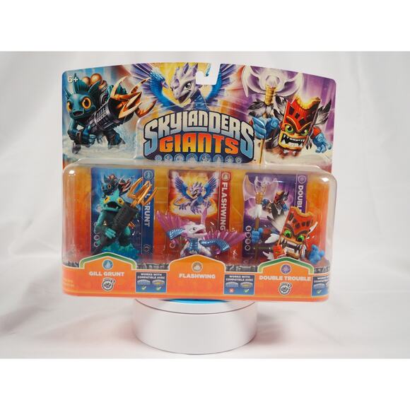 Skylanders Giants Triple Pack - Gill Grunt, Flashwing & Double Trouble - Picture 2 of 2